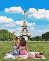 Картина за номерами "Подружки в Парижі" Ідейка полотно на підрамнику 40x50см KHO4790 в інтернет-магазині "Я - Picasso"