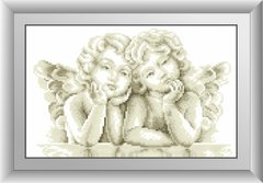 30590 Два ангелочка. Dream Art. Набор алмазной живописи (квадратные, полная) в интернет-магазине "Я - Picasso"