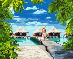 Картина по номерам "Отдых на Мальдивах" Идейка холст на подрамнике 40x50см KHO4764 в интернет-магазине "Я - Picasso"