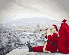 Картина за номерами "Санта не дрімає" BrushMe полотно на підрамнику 40x50см GX26273 в інтернет-магазині "Я - Picasso"