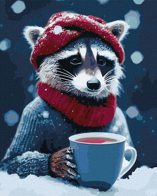 Картина за номерами "Зимова кава" Ідейка полотно на підрамнику 40x50см KHO4400 в інтернет-магазині "Я - Picasso"