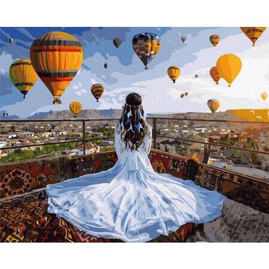 Картина за номерами "Мрійниця в Каппадокії" BrushMe полотно на підрамнику 40х50см GX37984 в інтернет-магазині "Я - Picasso"