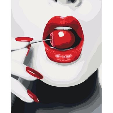 Картина за номерами "Солодка вишенька" Ідейка полотно на підрамнику 40x50см КНО2671 в інтернет-магазині "Я - Picasso"