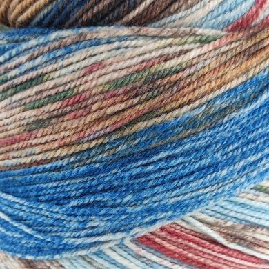 Пряжа Carnival Sock/Карнівал, коричневий-блакитний-синій-теракотовий- мультиколор 2, Laines du Nord