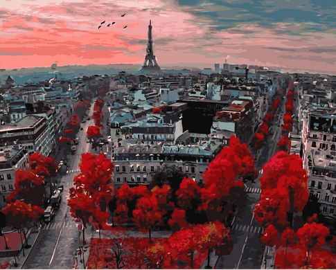 Картина по номерам - Алые краски Парижа 40х50 в интернет-магазине "Я - Picasso"