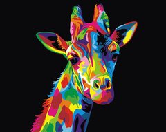 Картина по номерам - Радужный жираф 40x50см в интернет-магазине "Я - Picasso"