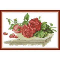 Троянди на столі Набір для вишивання хрестиком з друкованою схемою на тканині Joy Sunday H814JS в інтернет-магазині "Я - Picasso"