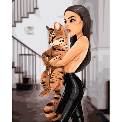 Картина за номерами "Моя улюблениця" Ідейка полотно на підрамнику 40х50см КНО4605 в інтернет-магазині "Я - Picasso"