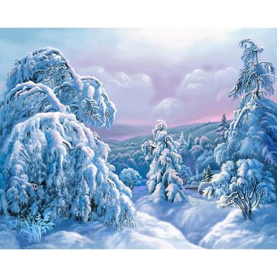 Алмазная мозаика "Снежный лес" Алмазная мозаика 60х48 DM-376 в интернет-магазине "Я - Picasso"