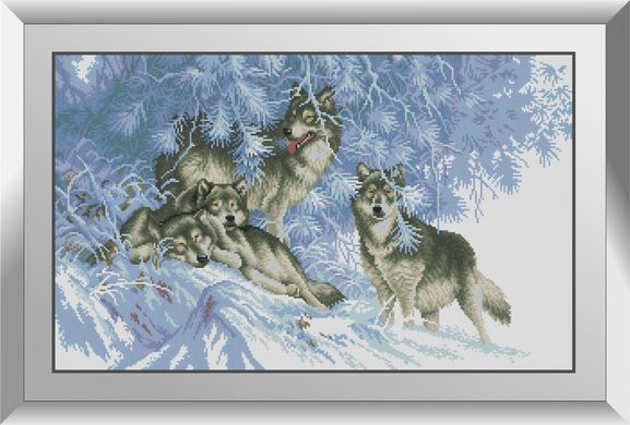 Алмазна мозаїка "У зимовому лісі (вовки)" Dream Art в коробці 31267 в інтернет-магазині "Я - Picasso"