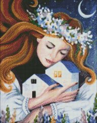 Алмазная мозаика " Огни родного дома .O.Salaris" Идейка холст на подрамнике 40x50см AMO7403 в интернет-магазине "Я - Picasso"