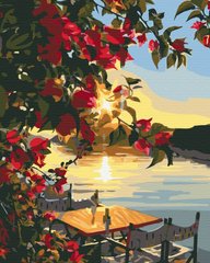 Картина за номерами "Захід сонця на причалі" BrushMe полотно на підрамнику 40x50см BS33211 в інтернет-магазині "Я - Picasso"