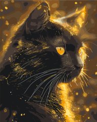 Картина за номерами "Чорний кіт" з фарбами металік Origami 40x50см LW 3301 в інтернет-магазині "Я - Picasso"