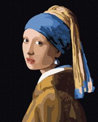 Картина за номерами "Дівчина з перловою сережкою ©Ян Вермер" Ідейка полотно на підрамнику 40x50см KHO4817 в інтернет-магазині "Я - Picasso"
