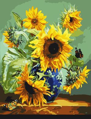 Картина за номерами "Букет соняшників" ArtStory в подарунковій коробці 50x65см AS0822 в інтернет-магазині "Я - Picasso"