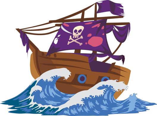 Картина по номерам - Пиратский корабль 20х25см в интернет-магазине "Я - Picasso"