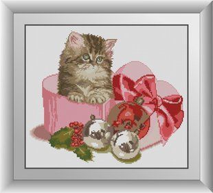 30890 Сюрприз (котенок). Dream Art. Набор алмазной живописи (квадратные, полная) в интернет-магазине "Я - Picasso"