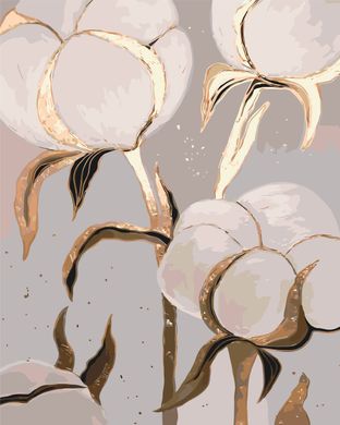 Картина за номерами "Бавовна" золото (без фарб металік) Origami 40x50см LW 30440 в інтернет-магазині "Я - Picasso"