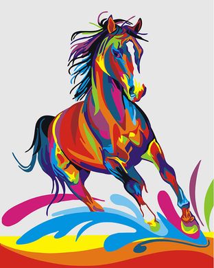 Картина по номерам - Радужный конь 40x50 см в интернет-магазине "Я - Picasso"