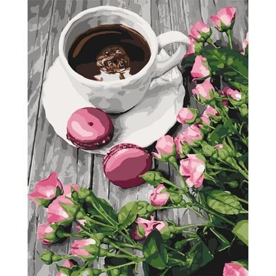 Картина за номерами "Романтичний кави" Ідейка полотно на підрамнику 40x50см КНО5559 в інтернет-магазині "Я - Picasso"