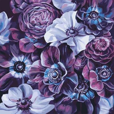 Картина за номерами "Пурпурне різноманітність худ. Діана Тучс" Ідейка полотно на підрамнику 40x40см в інтернет-магазині "Я - Picasso"