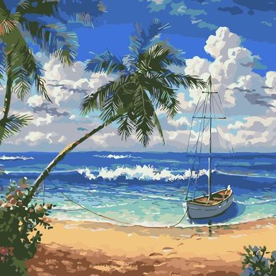 Картина по номерам - Райский остров 40х40 в интернет-магазине "Я - Picasso"