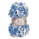 Пряжа Alize Puffy Fine Color/Алізе Пуффі Файн Колор, блакитний-білий 6371
