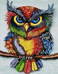 Алмазная мозаика - Красочная сова в интернет-магазине "Я - Picasso"