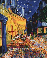 Картина за номерами "Нічне кафе в Арлі. Ван Гог" BrushMe полотно на підрамнику 40x50см BS51338 в інтернет-магазині "Я - Picasso"
