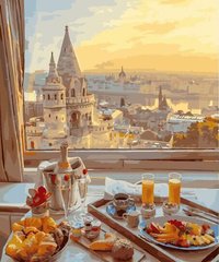 Картина за номерами "Сніданок з видом на старе місто" BrushMe полотно на підрамнику 40x50см BS29263 в інтернет-магазині "Я - Picasso"