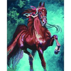 Алмазная картина-раскраска - Гнедая лошадь в интернет-магазине "Я - Picasso"