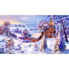 Алмазная мозаика " Зимний пейзаж" Алмазная мозаика 40х70 DM-380 в интернет-магазине "Я - Picasso"