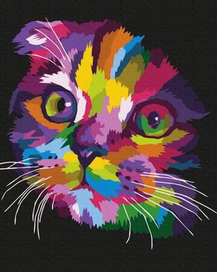 Картина по номерам - Радужный котенок в интернет-магазине "Я - Picasso"