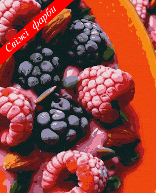 Картина за номерами "Ягідно-фруктовий коктейль" полотно на підрамнику 40x50 см RB-0553 в інтернет-магазині "Я - Picasso"