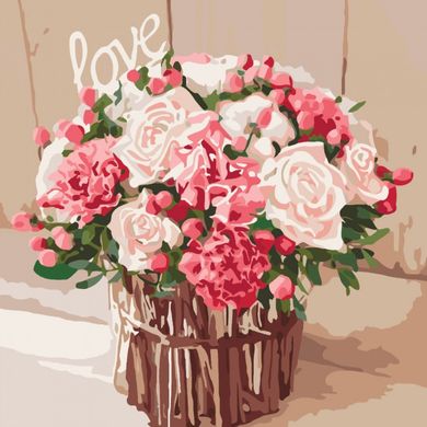 Картины по номерам - Розы любви 40x40 в интернет-магазине "Я - Picasso"