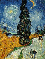 Картина за номерами "Дорога з кипарисом і зіркою. Ван Гог" BrushMe полотно на підрамнику 40x50см GX7927 в інтернет-магазині "Я - Picasso"