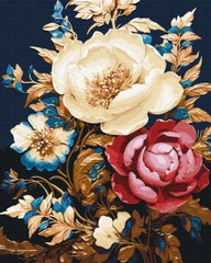 Картина за номерами "Квіткове диво з фарбами металік extra" Ідейка полотно на підрамнику 40х50см KHO3261 в інтернет-магазині "Я - Picasso"