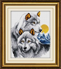 Алмазна мозаїка "Пара вовків" Dream Art в коробці 30079 в інтернет-магазині "Я - Picasso"