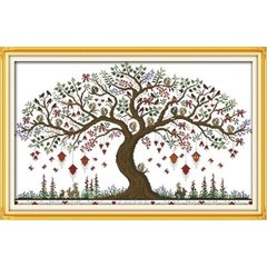 Дерево кохання 1 Набір для вишивання хрестиком з друкованою схемою на тканині Joy Sunday F608 в інтернет-магазині "Я - Picasso"