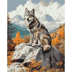 Картина по номерам "Горный волк" BrushMe холст на подрамнике 40x50см BS54001 в интернет-магазине "Я - Picasso"