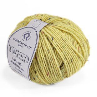 Пряжа Tweed/Твід, світло-жовтий 408, Campolmi