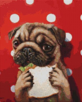 Алмазная мозаика "Счастливая собачка©Lucia Heffernan" BrushMe холст на подрамнике 40x50см DBS1208 в интернет-магазине "Я - Picasso"