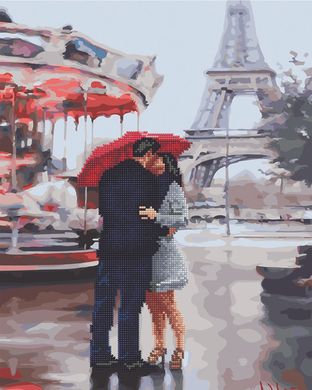 Алмазная картина-раскраска - Под зонтом счастья 40x50 см в интернет-магазине "Я - Picasso"