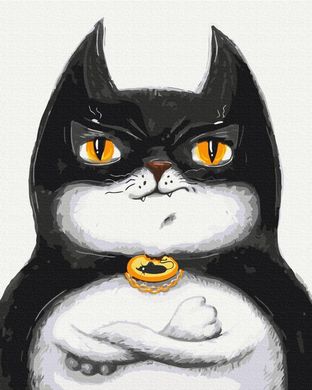 Картина за номерами ""Котик Бетмен. Марианна Пащук" BrushMe полотно на підрамнику 40х50см BS53116 в інтернет-магазині "Я - Picasso"
