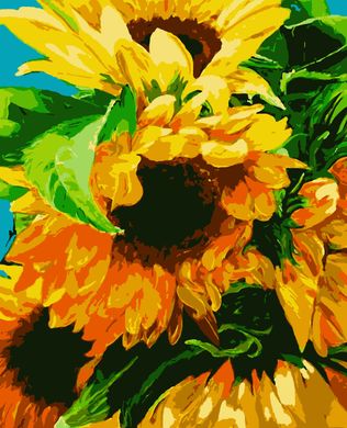 Картини за номерами "Яскраві соняшники" Artissimo полотно на підрамнику 50x60 см PNX2012 в інтернет-магазині "Я - Picasso"