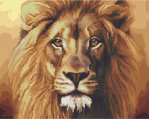 Алмазная картина-раскраска - Могучий лев в интернет-магазине "Я - Picasso"