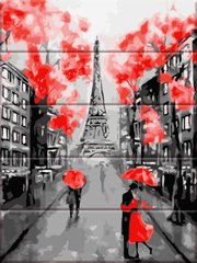 Картина по номерам на дереве - Улицы Парижа 30x40 см в интернет-магазине "Я - Picasso"