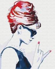 Картина за номерами "Стильна Одрі" BrushMe полотно на підрамнику 40 * 50см GX26888 в інтернет-магазині "Я - Picasso"