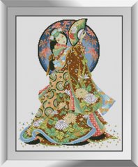 31565 Гейша с веером. Dream Art. Набор алмазной живописи (квадратные, полная) в интернет-магазине "Я - Picasso"