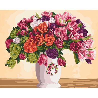Картина за номерами "Пишні тюльпани" Ідейка полотно на підрамнику 40x50см КНО3075 в інтернет-магазині "Я - Picasso"